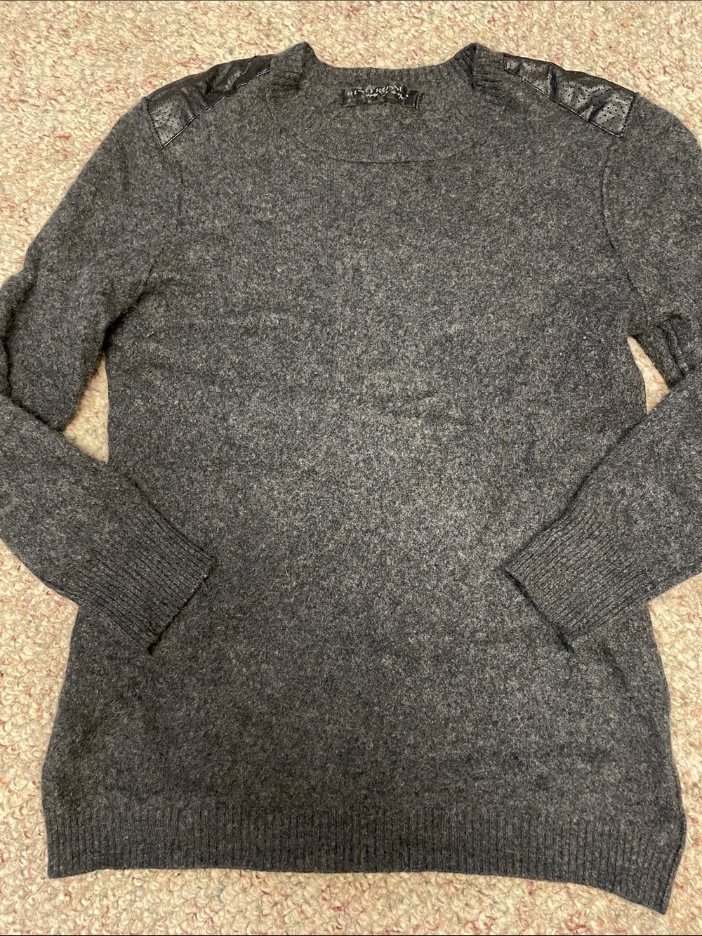 Rino Rossi 100% cashmere grey mock neck long body sweater